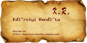 Károlyi Renáta névjegykártya