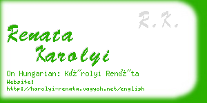 renata karolyi business card